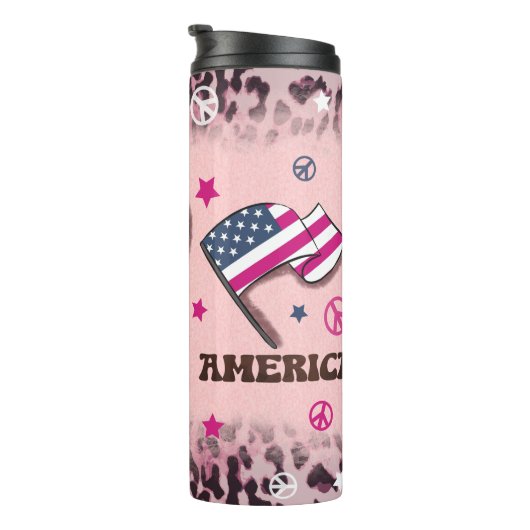 平和ラブアメリカ7月4日の独立記念日 タンブラー (回転右)