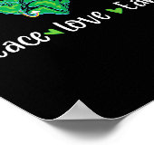 平和ラブアースアースデイ男性女性子供たち男の子ギル ポスター (角)