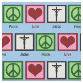 平和ラブイエスキリスト宗教十字架 ファブリック (クローズアップ)