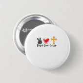 平和ラブイエズス十字架01 缶バッジ (正面&裏面)