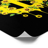 平和ラブウクライナハナウクライナヒマワリ ポスター (角)