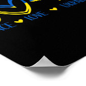 平和ラブウクライナ支持ウクライナ国旗の平和ロ ポスター (角)