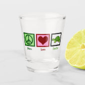 平和ラブウミガメかわいい亀 ショットグラス (正面)