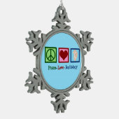 平和ラブオーディオロジー スノーフレークピューターオーナメント (左)