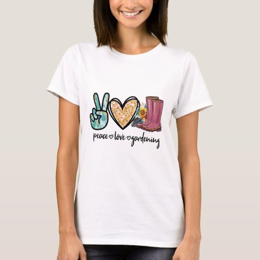 平和ラブガーデニング Tシャツ (正面)