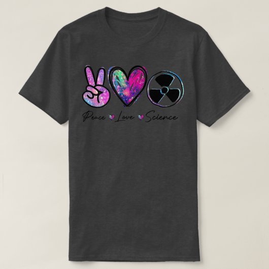 平和ラブサイエンスおもしろい先生料 Tシャツ (デザイン正面)