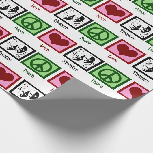 平和ラブシアターかわいいドラマのマスク ラッピングペーパー (角)