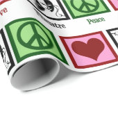 平和ラブシアターかわいいドラマのマスク ラッピングペーパー (ロールコーナー)