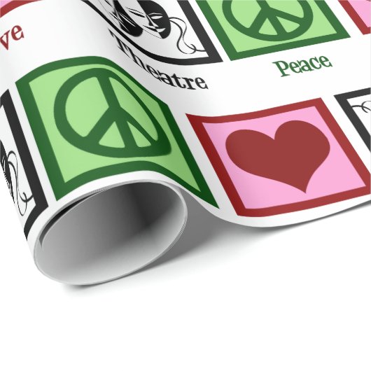 平和ラブシアターかわいいドラマのマスク ラッピングペーパー (ロールコーナー)