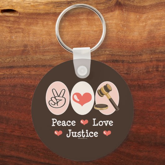 平和ラブジャスティスキーチェーン キーホルダー (正面)