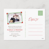 平和ラブジョイお洒落クリスマスツリーと雪 シーズンポストカード (裏面)