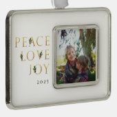 平和ラブジョイゴールデンフォト シルバープレートフレームオーナメント (右)