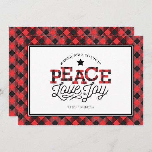 平和ラブジョイバッファロープレイド縁ど シーズンカード (正面/裏面)