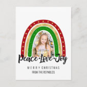 平和ラブジョイメリークリスマスレインボーフォト シーズンポストカード (正面)