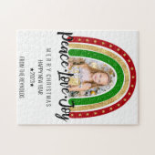 平和ラブジョイメリークリスマスレインボーフォト ジグソーパズル (横)