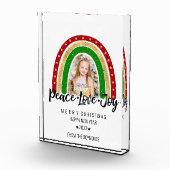 平和ラブジョイメリークリスマスレインボーフォト フォトブロック (右)