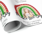 平和ラブジョイメリークリスマスレインボーフォト ラッピングペーパー (ロールコーナー)