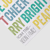 平和ラブジョイメリー応援とカスタム家族の名前 薄葉紙 (詳細)