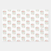 平和ラブジョイ可愛いモダンクリスマス ラッピングペーパーシート (正面)