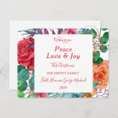 平和ラブジョイ家族メリークリスマスポストカード ポストカード (正面/裏面)