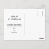 平和ラブジョイ雪だるまクリスマスポスト ポストカード (裏面)