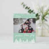 平和ラブジョイ雪片ウィンターワンダーランドの木 シーズンポストカード (スタンド正面)