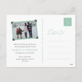 平和ラブジョイ雪片ウィンターワンダーランドの木 シーズンポストカード (裏面)