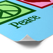 平和ラブデモクラットロバかわいいブルー ポスター (角)