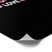 平和ラブドーナツおもしろいドーナツラバーメンズ女性 ポスター (角)