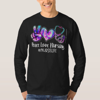 平和ラブナーシングナースライフ・フォー・ナース Tシャツ