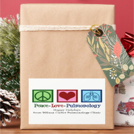 平和ラブパルモノロジーカスタマイズ可能なパルモノロジスト 長方形シール