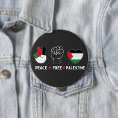 平和ラブパレスチナ自由ガザ国旗 缶バッジ (インサイチュ)