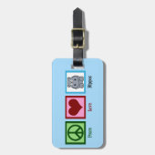 平和ラブヒッポズカワイトヒポタマス ラゲッジタグ (正面縦)