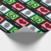 平和ラブフォレンジックサイエンスフォレンジッククリスマス ラッピングペーパー (角)