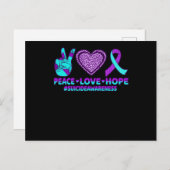 平和ラブホープハッピー自殺防止認識度 ポストカード (正面/裏面)