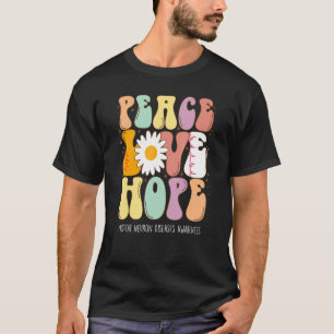 平和ラブホープ運動ニューロン病MNDアワレ Tシャツ