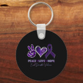 平和ラブホープLeopard家庭内暴力の終焉 キーホルダー (正面)