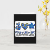 平和ラブホープPinwheel青い子供の虐待を防止 カード (黄色い花)