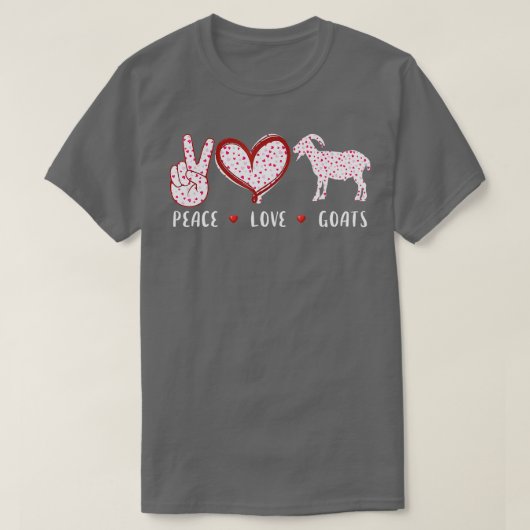 平和ラブヤギ男性へ女ギフトヤギ動物l tシャツ (デザイン正面)