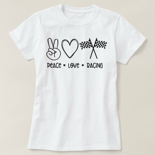 平和ラブレース Tシャツ (デザイン正面)