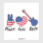 平和ラブロック7月4日愛国米国国旗 シール (シート)