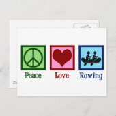 平和ラブローイングチームかわいいクルー ポストカード (正面/裏面)