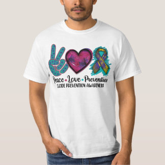 平和ラブ予防自殺防止認識度 Tシャツ