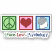 平和ラブ心理学かわいい心理学者 シール (正面)