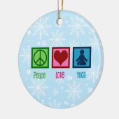 平和ラブ討論チームセラミックオーナメントヨガ セラミックオーナメント (左)