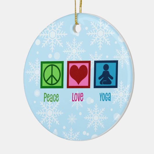 平和ラブ討論チームセラミックオーナメントヨガ セラミックオーナメント (左)