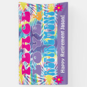 平和ラブ&リタイア絞り染めテーマパーティー 横断幕 (縦)