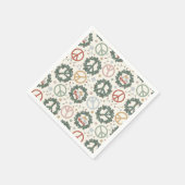 平和リースと世界の喜び スタンダードカクテルナプキン (角)