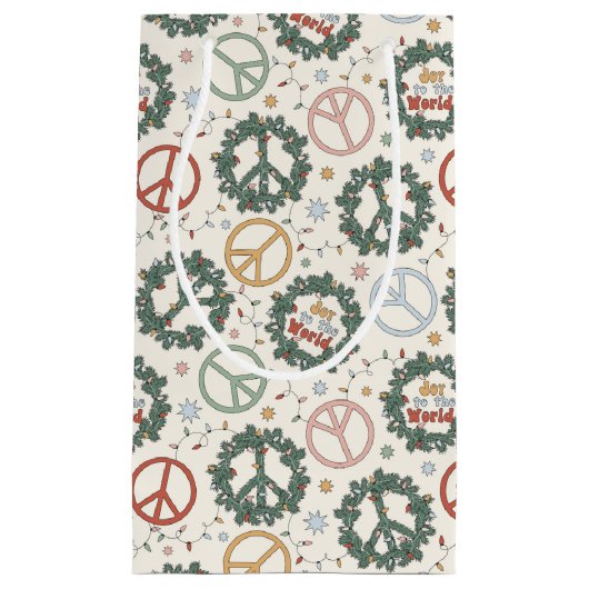 平和リースと世界の喜び スモールペーパーバッグ (正面)