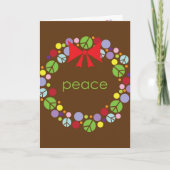 平和リースの休日のクリスマスカード シーズンカード (正面)